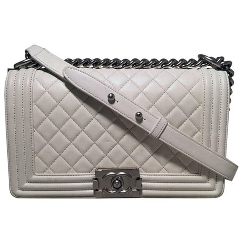 white chanel boy bag price|chanel boyfriend bag.